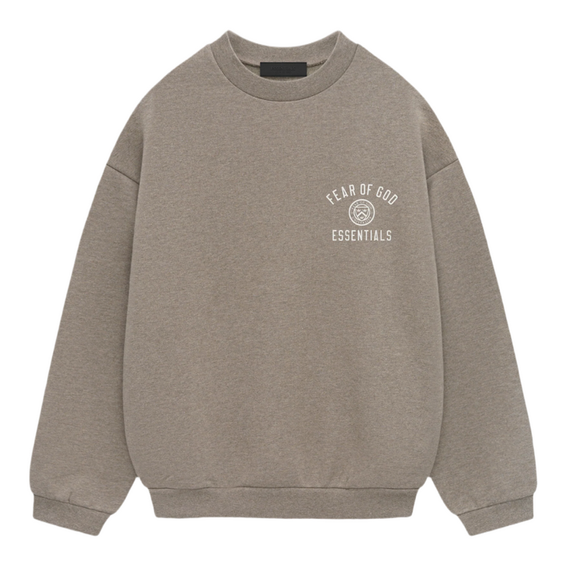 FEAR OF GOD ESSENTIALS Crest Crewneck - Dark Heather Grey (Holiday 2024)