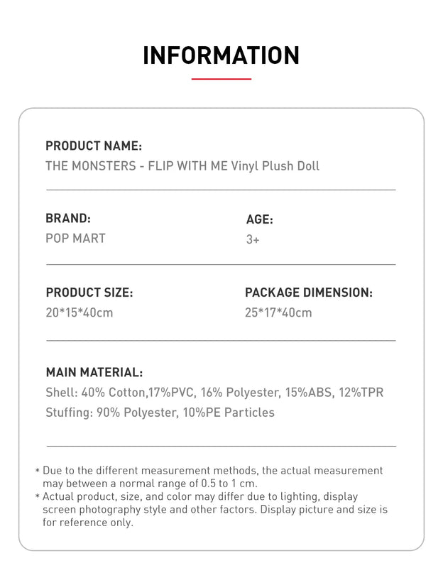 Pop Mart Labubu The Monsters - Flip With Me Vinyl Plush Doll