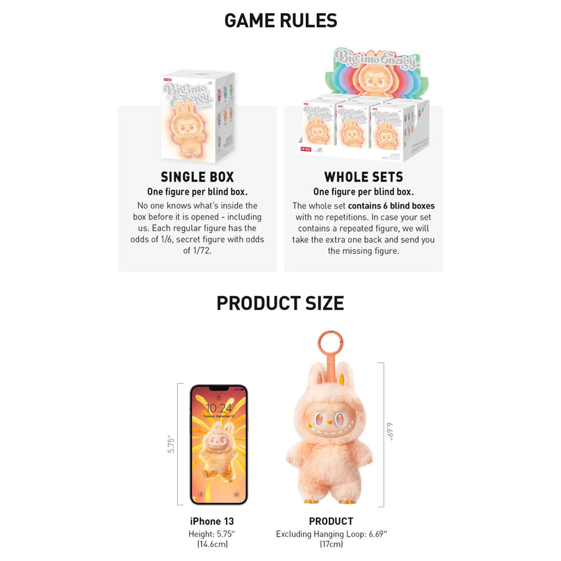 Pop Mart Labubu The Monsters V3 Big Into Energy Series Figure Blind Box