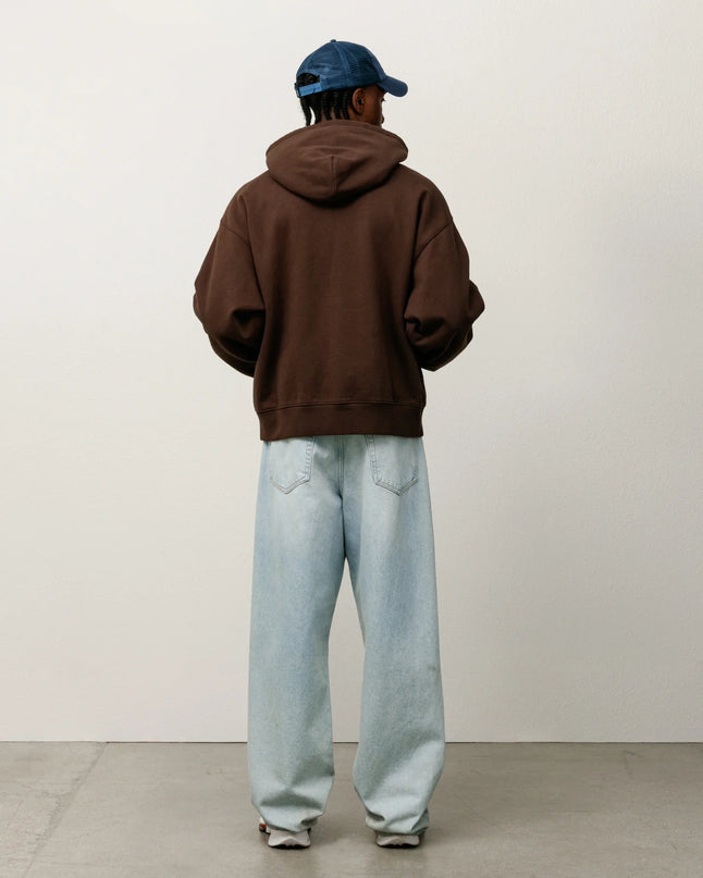 Stussy x Nike Stone Washed Fleece Zip Hoodie - Dark Cinder (FW25)