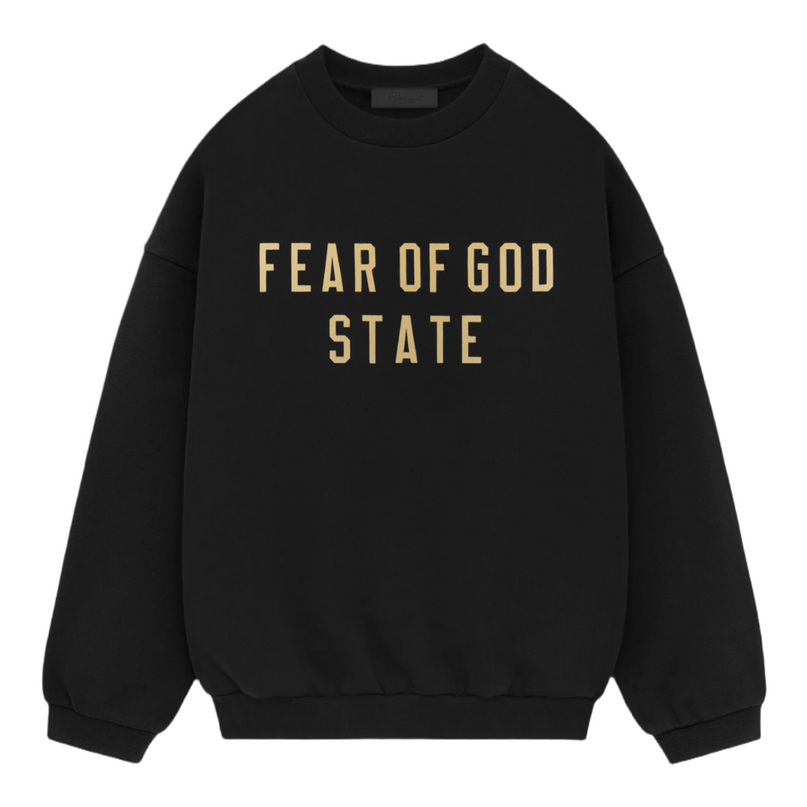 FEAR OF GOD ESSENTIALS State Fleece Crewneck - Black (FW24)