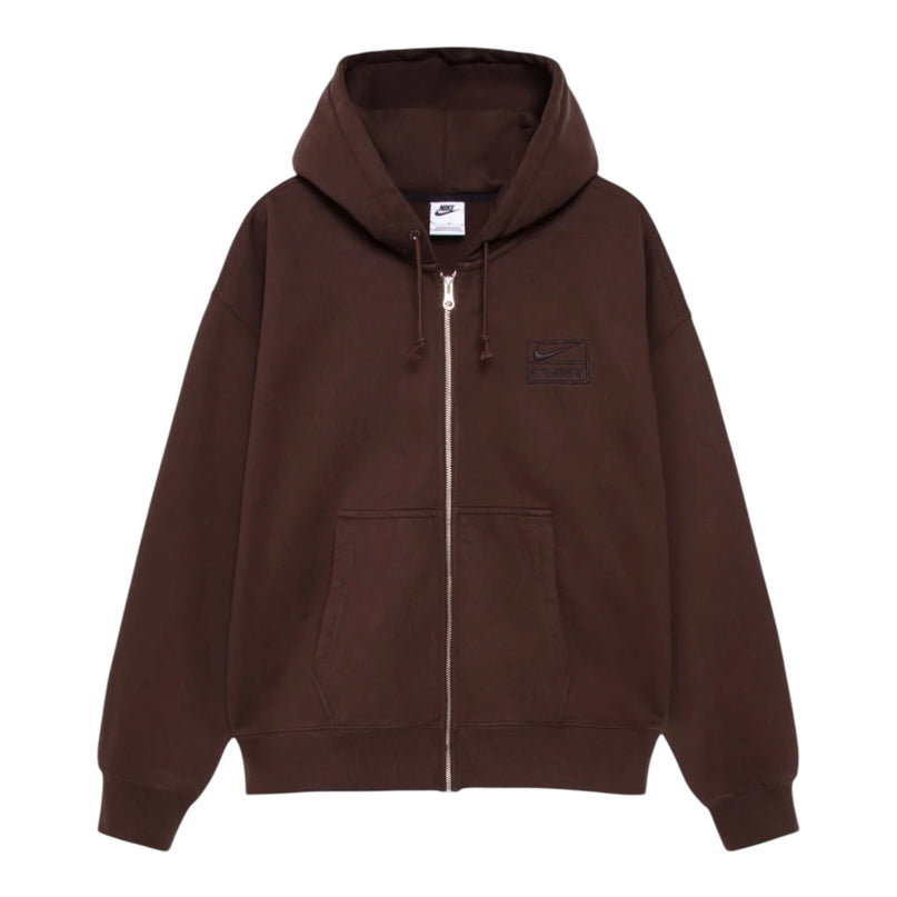 Stussy x Nike Stone Washed Fleece Zip Hoodie - Dark Cinder (FW25)