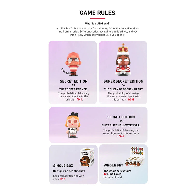 Pop Mart CRYBABY Crying Again Series Figures