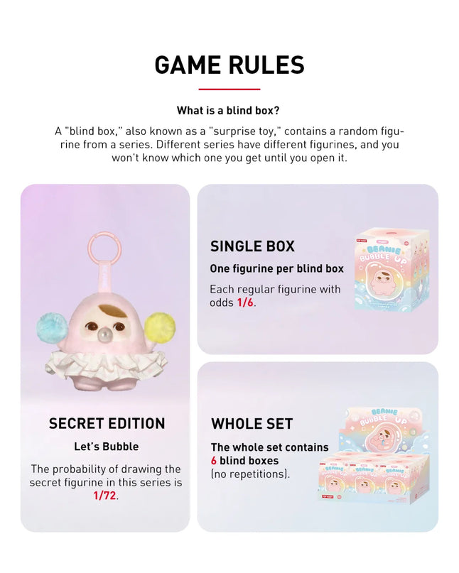 Pop Mart Pucky Beanie Bubble Up Series Single Blind Box