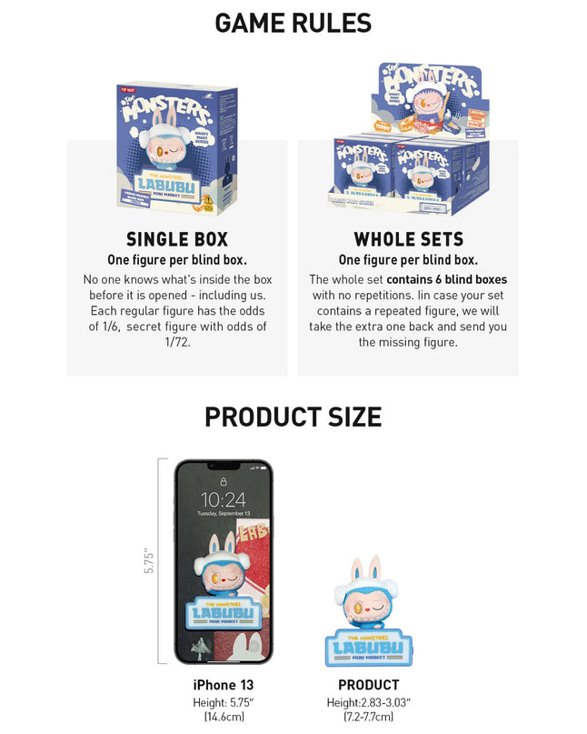 Pop Mart Labubu The Monsters Wacky Mart Series Fridge Magnet Blind Box