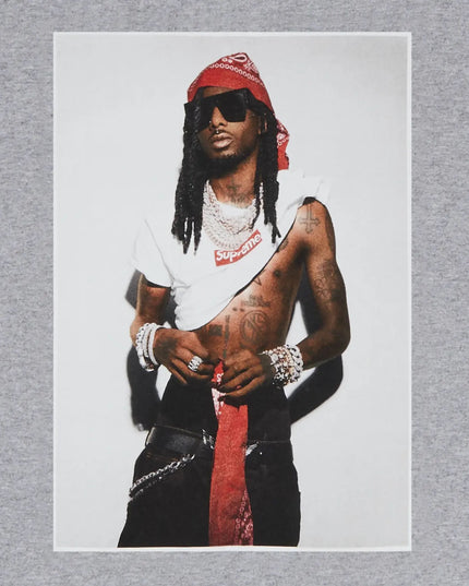 Supreme Playboi Carti Tee - Heather Grey (FW25)