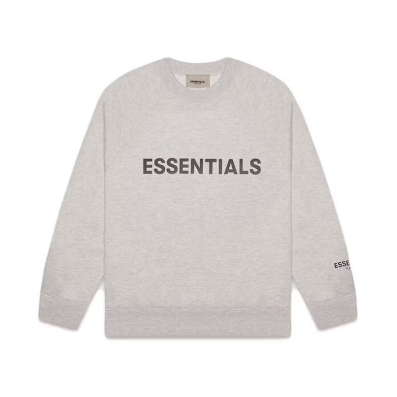 FEAR OF GOD ESSENTIALS 3D Silicon Applique Crewneck - Oatmeal