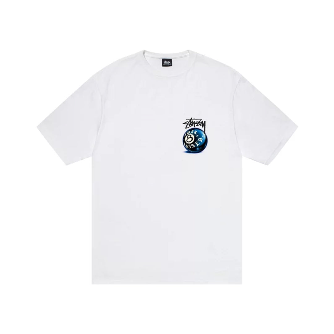 Stussy x Born & Raised 8 Ball T - Shirt - White (EOFY