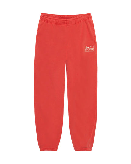 Stussy x Nike Pigment Dyed Fleece Sweatpants - Habanero Red