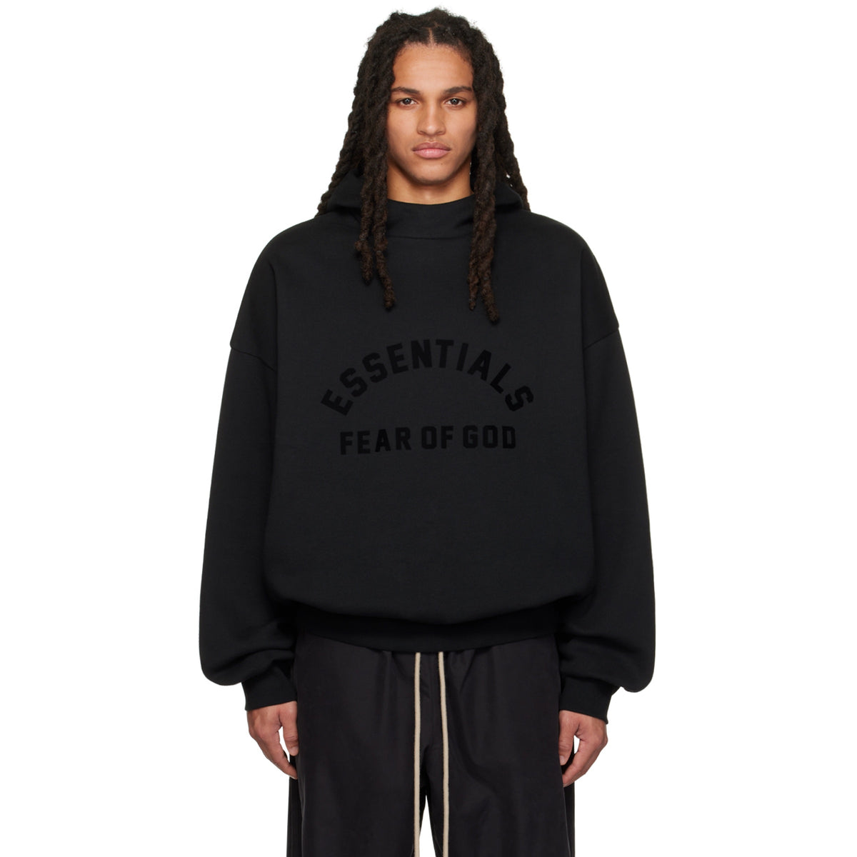 Fear of God Essentials Jet Black Hoodie