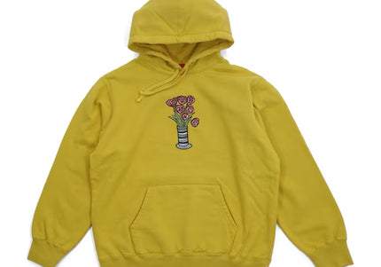 Supreme Flowers Hoodie - Mustard (FW18)