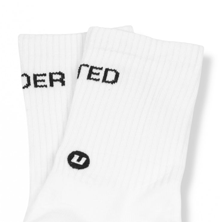 UNDERRATED Crew Socks - White (3 Pack)