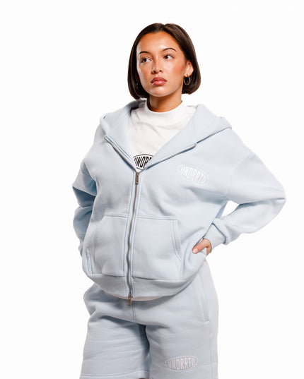 UNDERRATED Stamp Zip Hoodie - Powder Blue