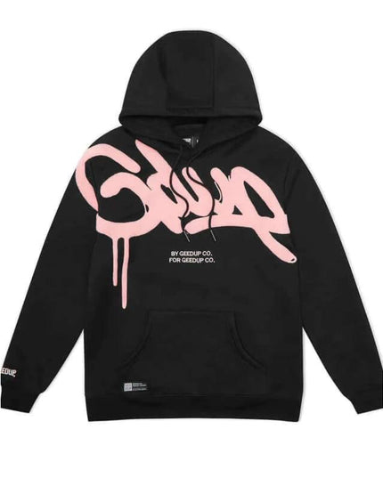 GEEDUP Handstyle Hoodie - Black/Pink