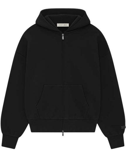 FEAR OF GOD ESSENTIALS Classic Full Zip-Up Hoodie - Jet Black