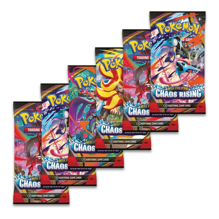 Pokemon TCG Mega Evolution - Chaos Rising Booster Bundle (6 Packs)