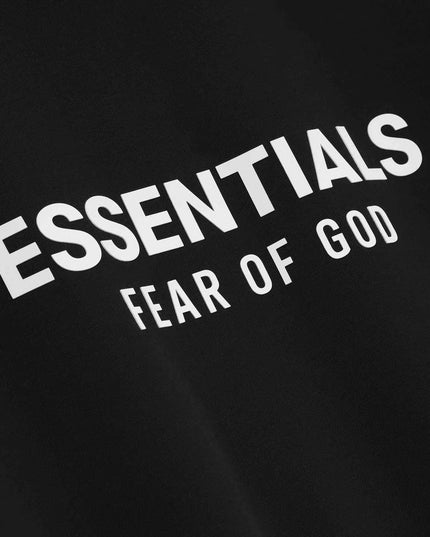 FEAR OF GOD ESSENTIALS Classic Fit Fleece Crewneck - Jet Black (SS25)