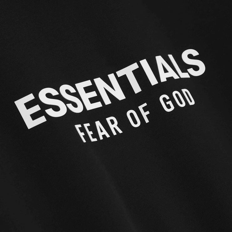 FEAR OF GOD ESSENTIALS Classic Fit Fleece Crewneck - Jet Black (SS25)