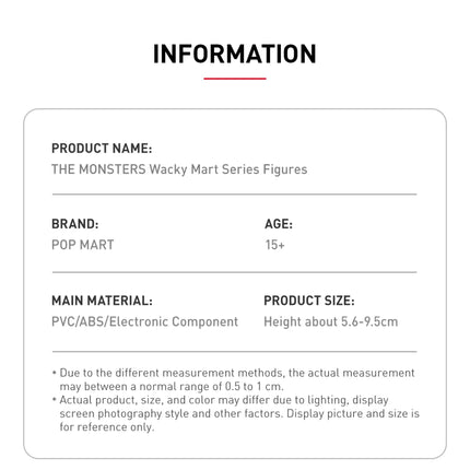 Pop Mart Labubu The Monsters Wacky Mart Series Cup Noodles Figure Blind Box