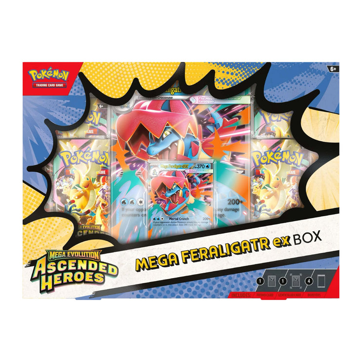 Pokemon TCG Mega Evolution - Ascended Heroes Mega Emboar ex / Mega Feraligatr ex / Mega Meganium ex Box