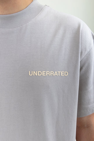 UNDERRATED Classic Logo T-Shirt - Fog Grey