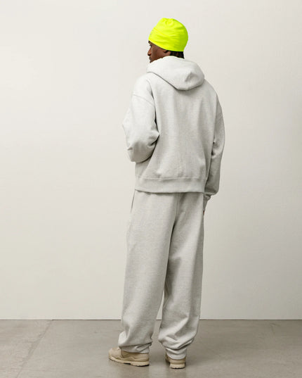 Stussy x Nike Stone Washed Fleece Zip Hoodie - Grey Heather (FW25)