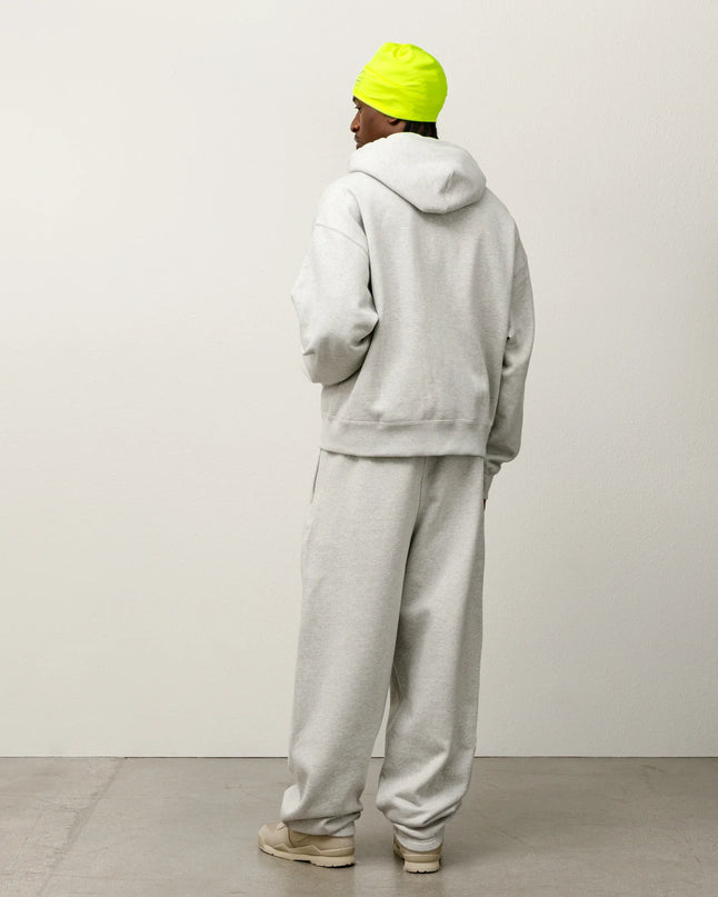 Stussy x Nike Stone Washed Fleece Zip Hoodie - Grey Heather (FW25)