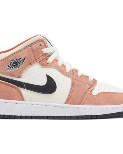 Air Jordan 1 Mid SE 'Orange Suede' (GS)