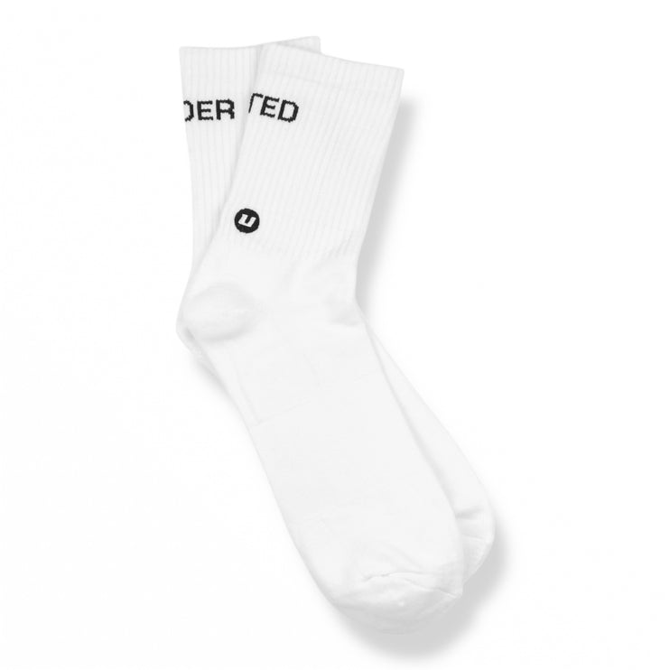 UNDERRATED Crew Socks - White (3 Pack)