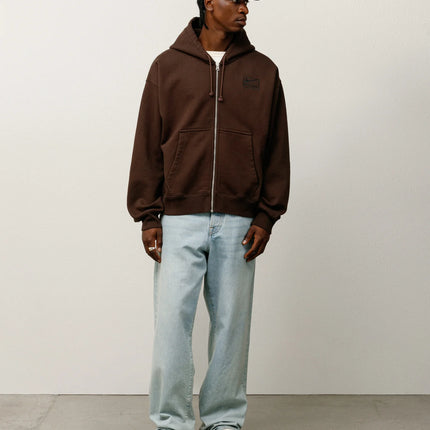 Stussy x Nike Stone Washed Fleece Zip Hoodie - Dark Cinder (FW25)