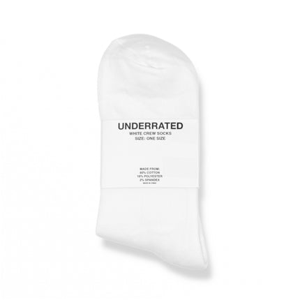 UNDERRATED Crew Socks - White
