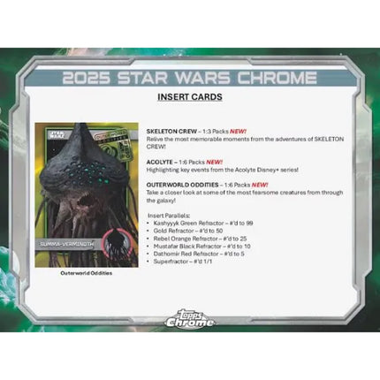 2025 Topps Star Wars Chrome Hobby Box