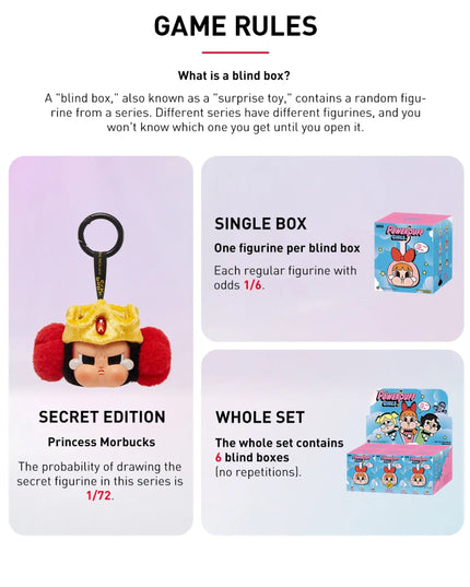 Pop Mart CryBaby x Powerpuff Girls Series Vinyl Face Plush Blind Box