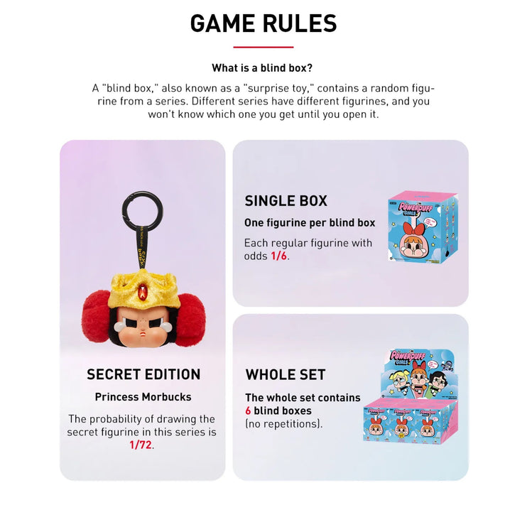 Pop Mart CryBaby x Powerpuff Girls Series Vinyl Face Plush Blind Box