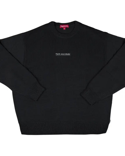 Supreme F*ck Everybody Sweater - Black (SS19)