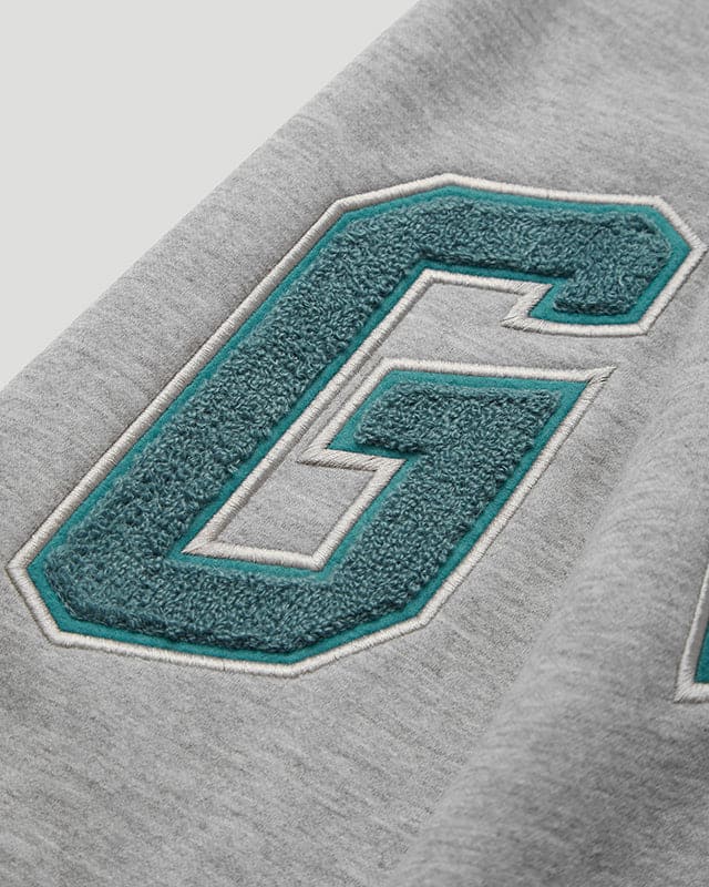 GEEDUP Team Logo Hoodie - Grey/Aqua Green