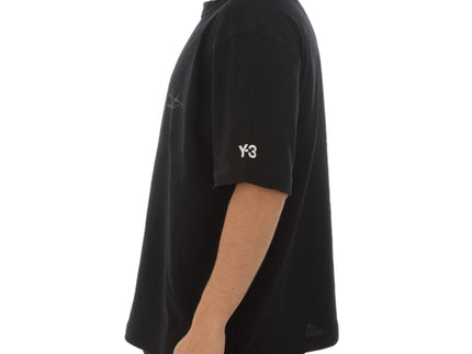 Adidas Y-3 Distressed Signature Logo T-Shirt - Black