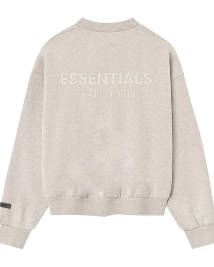 FEAR OF GOD ESSENTIALS Classic Fleece Crewneck - Heather Stone (SS25)