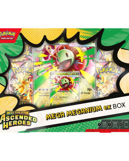 Pokemon TCG Mega Evolution - Ascended Heroes Mega Emboar ex / Mega Feraligatr ex / Mega Meganium ex Box