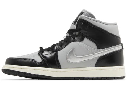 Air Jordan 1 Mid SE 'Black Metallic Silver' (Women's)