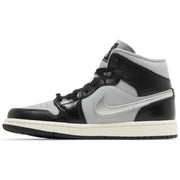 Air Jordan 1 Mid SE 'Black Metallic Silver' (Women's)