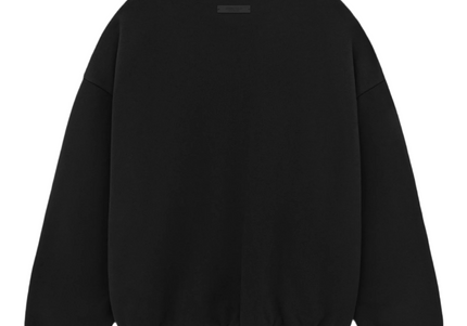 Rib-knit collar, cuffs, and waist hem State Fleece Crewneck - Black (FW24)