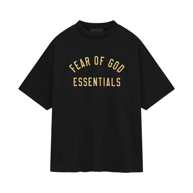 FEAR OF GOD ESSENTIALS Jersey Crewneck T-Shirt - Black (FW24)