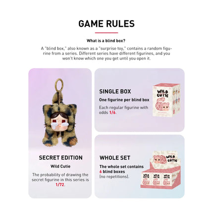 Pop Mart CRYBABY Wild but Cutie Series Vinyl Plush Pendant Blind Box