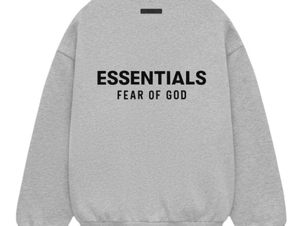 FEAR OF GOD ESSENTIALS Fleece Crewneck - Light Heather Grey (Holiday 2024)