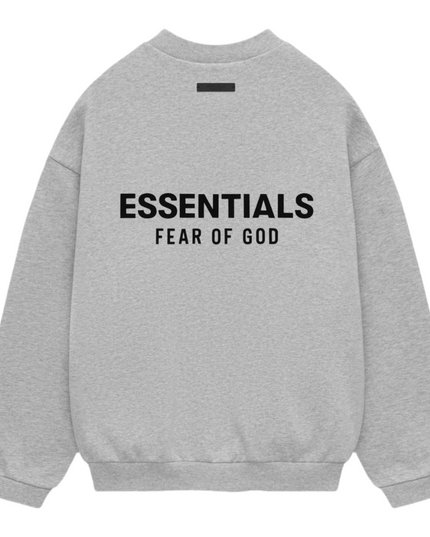 FEAR OF GOD ESSENTIALS Fleece Crewneck - Light Heather Grey (Holiday 2024)