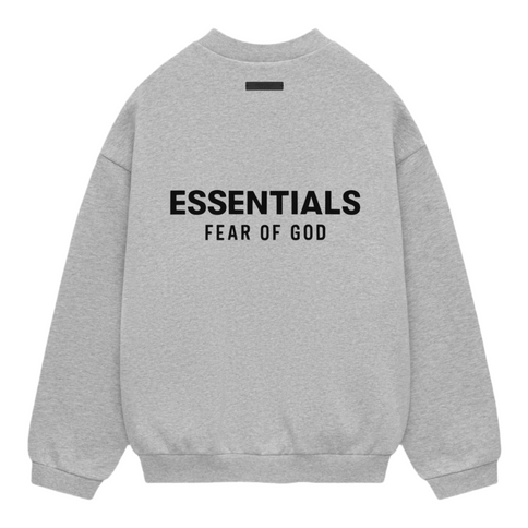 FEAR OF GOD ESSENTIALS Fleece Crewneck - Light Heather Grey (Holiday 2024)