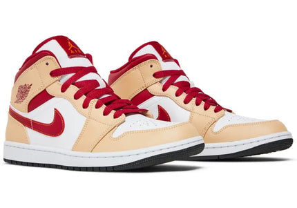 Air Jordan 1 Mid 'Light Curry Cardinal'