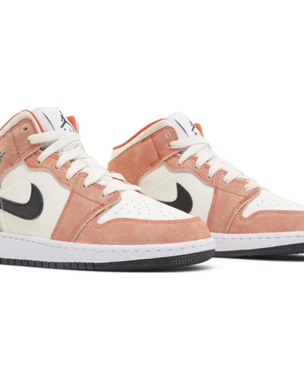 Air Jordan 1 Mid SE 'Orange Suede' (GS)