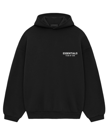 FEAR OF GOD ESSENTIALS Fleece Hoodie - Black (Holiday 2024)